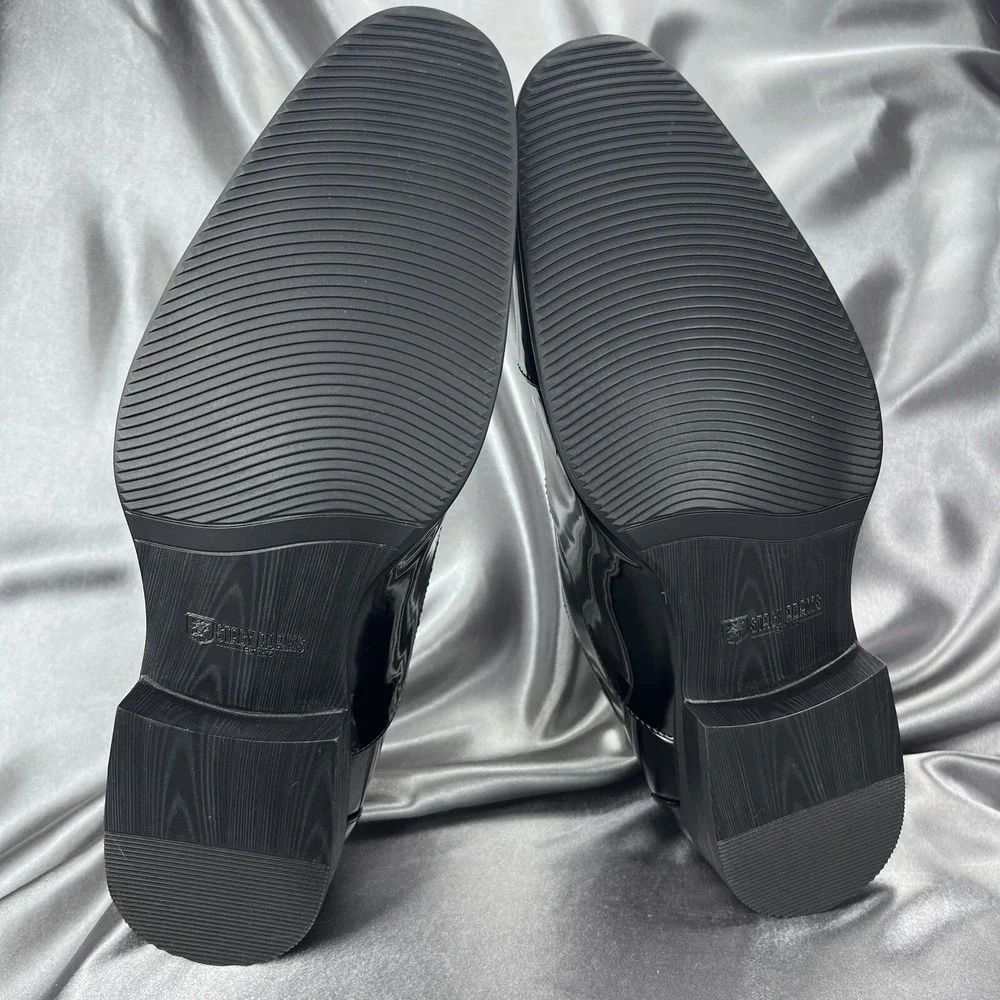 Stacy Adams Mens 9 Wide Gala Tuxedo Shoes Black Patent Leather 24998-004 Wedding